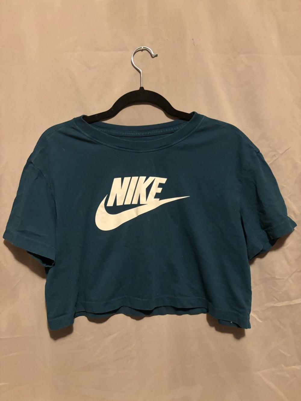 Nike Teal Blue Crewneck Logo Tee